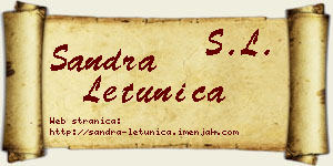 Sandra Letunica vizit kartica